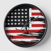 Vintage amerikanische Flagge Uhr (Vorderseite)