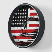 Vintage amerikanische Flagge Uhr (Winkel)