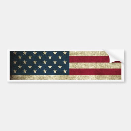 Vintage amerikanische Flagge USA Autoaufkleber (Vorne)