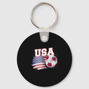 Vintage-amerikanische-Flagge-USA-Fußball-T-Shirt Schlüsselanhänger