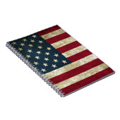 Vintage amerikanische Flagge USA Notizblock (Rechte Seite)