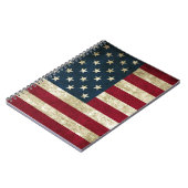 Vintage amerikanische Flagge USA Notizblock (Linke Seite)