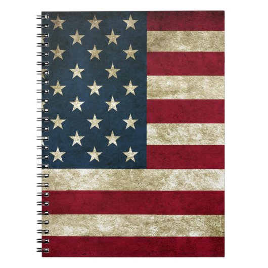 Vintage amerikanische Flagge USA Notizblock (Vorderseite)