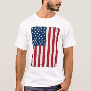 Vintage Amerikanische Flagge Vektorgrafik-Shirt-De T-Shirt