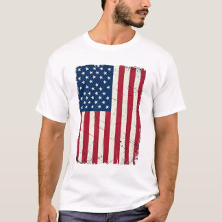 Vintage Amerikanische Flagge Vektorgrafik-Shirt-De T-Shirt