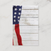 Vintage amerikanische Flagge Visitenkarte (Vorderseite)