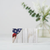 Vintage amerikanische Flagge Visitenkarte (Stehend Vorderseite)