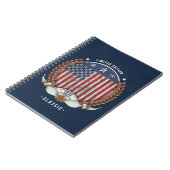 Vintage amerikanische Flagge von 1974 Notizblock (Linke Seite)