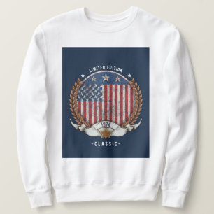 Vintage amerikanische Flagge von 1974 Sweatshirt