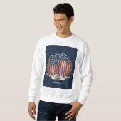Vintage amerikanische Flagge von 1974 Sweatshirt (Vorne ganz)