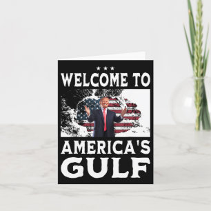 Vintage amerikanische Flagge Willkommen am Golf vo Karte