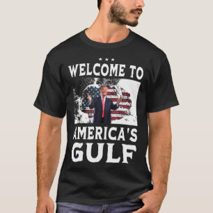 Vintage amerikanische Flagge Willkommen am Golf vo T-Shirt