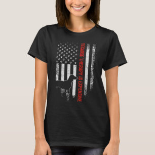 Vintage amerikanische Flaggen-Dackel, weil Therapi T-Shirt