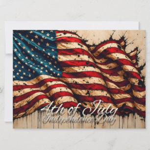Vintage-Amerikanische-Flaggen-Kunst zum 4. Juli