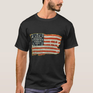 Vintage amerikanische Flaggen-Produkte T-Shirt