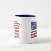 Vintage amerikanische Flaggen-Tasse Tasse (Zentrum)
