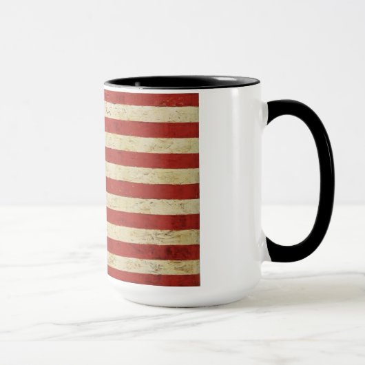 Vintage amerikanische Flaggen-Tasse Tasse (Rechts)