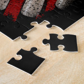 Vintage amerikanische Flaggenbaseball Puzzle (Seite)