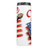 Vintage amerikanische Flaggengitarre: Patriotische Thermosbecher (Rückseite)