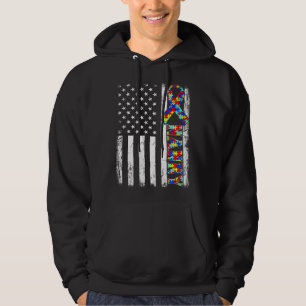 Vintage amerikanische Flaggenjugend Hoodie