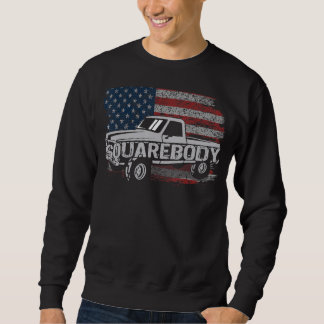 Vintage amerikanische Flaggenquadrat - Trugbild Sweatshirt