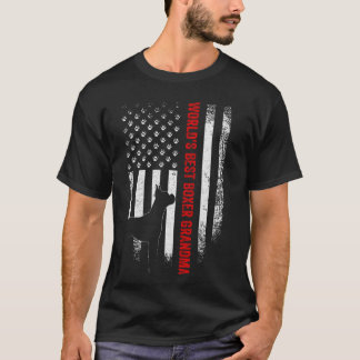 Vintage amerikanische Flaggenwelt Best Boxgrandma  T-Shirt