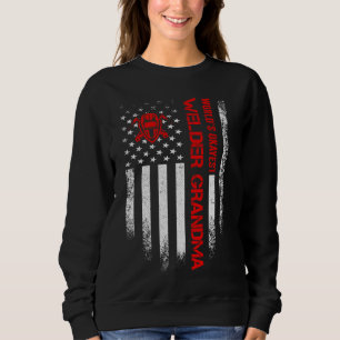 Vintage amerikanische Flaggenwelt: Tokest Welder G Sweatshirt
