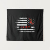 Vintage amerikanische Flaggenziege Wandteppich (Vorderseite (Horizontal))