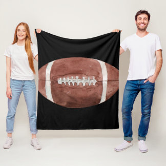 Vintage-Amerikanische-Fußball-Wasserfarben-Kunst Fleecedecke