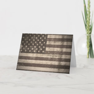 Vintage-amerikanische Grußkarten mit Flagge Karte