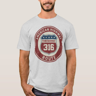 Vintage Amerikanische Highway Route 316 Wegwerb-Ab T-Shirt