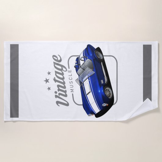 Vintage amerikanische Kobra Strandtuch (Vorderseite)