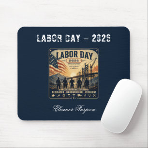 Vintage-amerikanische Labor Day-Arbeiter-Tribut-Ku Mousepad