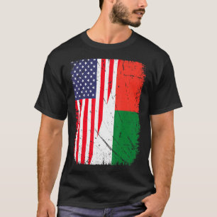 Vintage amerikanische Madagaskar-Flagge Familie pa T-Shirt