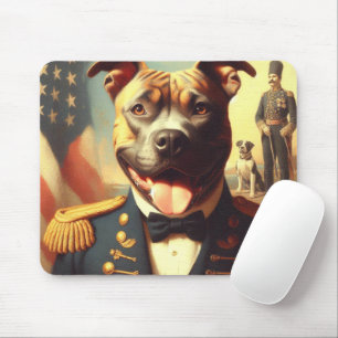 Vintage amerikanische Pit Bull Terrier Malerei Mousepad