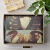 Vintage amerikanische Pit Bull Terrier Malerei Seidenpapier (Geschenk)