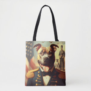 Vintage amerikanische Pit Bull Terrier Malerei Tasche