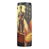 Vintage amerikanische Pit Bull Terrier Malerei Thermosbecher (Rückseite)