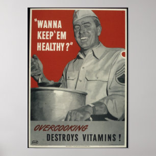 Vintage amerikanische Propaganda des Zweiten Weltk Poster