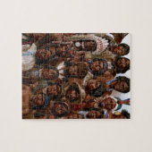 Vintage amerikanische Stämme und Völker Puzzle (Horizontal)