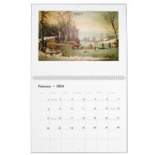 Vintage amerikanische Szenen Wall Calendar Kalender (Feb 2026)