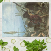 Vintage Amerikanische Ureinwohner, Bison Dance von Geschirrtuch (Gefaltet)