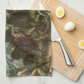 Vintage Amerikanische Ureinwohner, Bison Dance von Geschirrtuch (Viertel Falte)