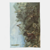 Vintage Amerikanische Ureinwohner, Bison Dance von Geschirrtuch (Vertikal)