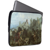 Vintage Amerikanische Ureinwohner, Bison Dance von Laptopschutzhülle (Vorne Rechts)