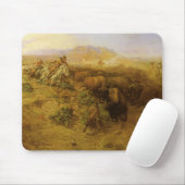 Vintage Amerikanische Ureinwohner, Buffalo Hunt by Mousepad (Mit Mouse)
