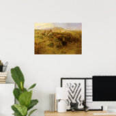 Vintage Amerikanische Ureinwohner, Buffalo Hunt by Poster (Heimbüro)