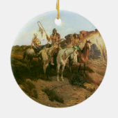 Vintage Amerikanische Ureinwohner, Pfefferlinge de Keramik Ornament (Hinten)