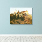 Vintage Amerikanische Ureinwohner, Pfefferlinge de Leinwanddruck (Insitu (Holzboden))