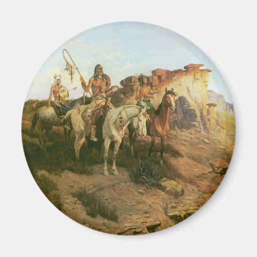 Vintage Amerikanische Ureinwohner, Pfefferlinge de Magnet (Vorne)